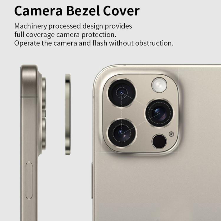 XDcase Titanium Alloy Hollow Camera Lens Protector, For iPhone 16 Pro / 16 Pro Max