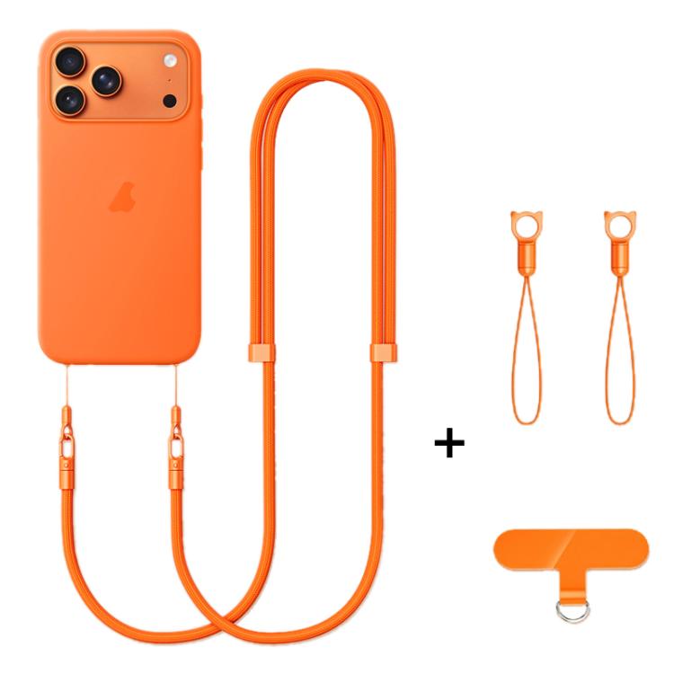 XDcase 7mm Polyester Rope Double Buckle Adjustable Crossbody Mobile Phone Lanyard