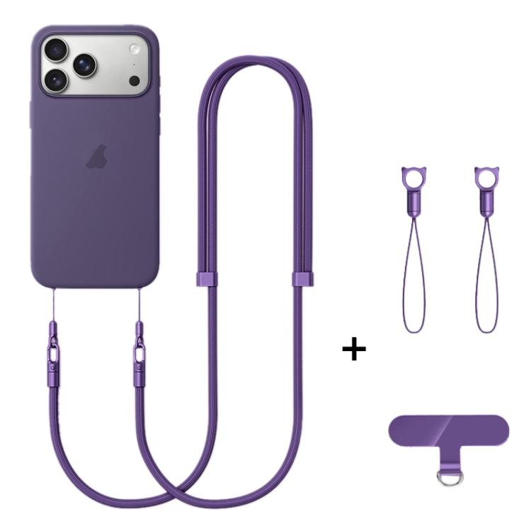 XDcase 7mm Polyester Rope Double Buckle Adjustable Crossbody Mobile Phone Lanyard