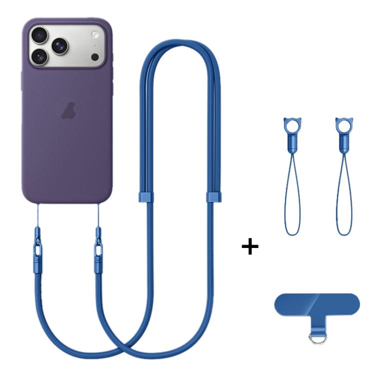 XDcase 7mm Polyester Rope Double Buckle Adjustable Crossbody Mobile Phone Lanyard