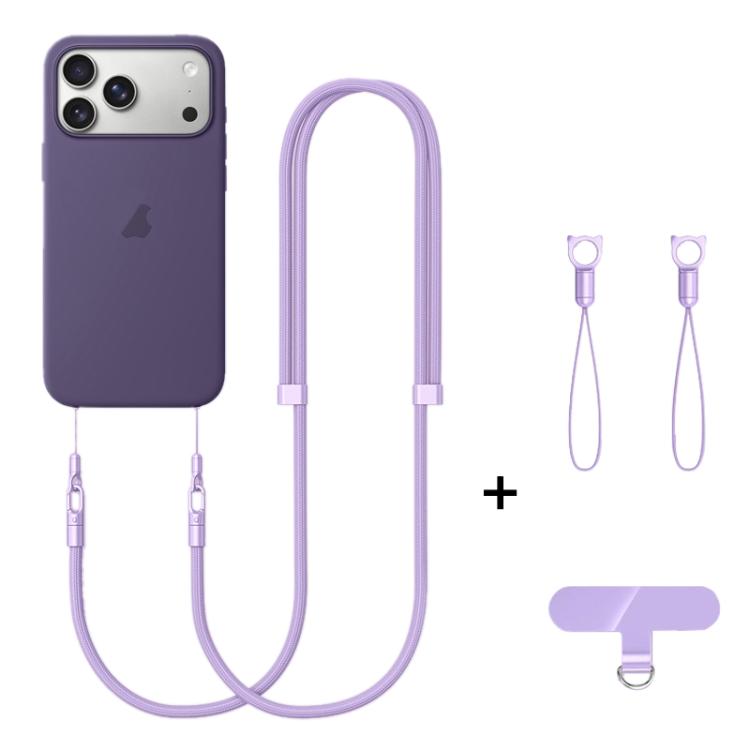 XDcase 7mm Polyester Rope Double Buckle Adjustable Crossbody Mobile Phone Lanyard