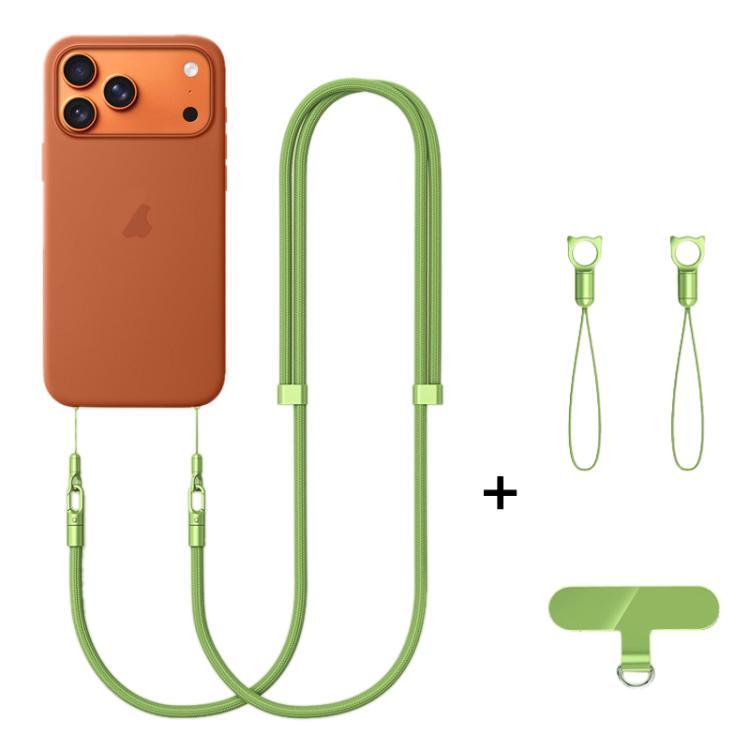 XDcase 7mm Polyester Rope Double Buckle Adjustable Crossbody Mobile Phone Lanyard