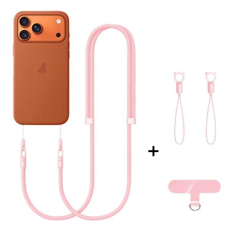 XDcase 7mm Polyester Rope Double Buckle Adjustable Crossbody Mobile Phone Lanyard