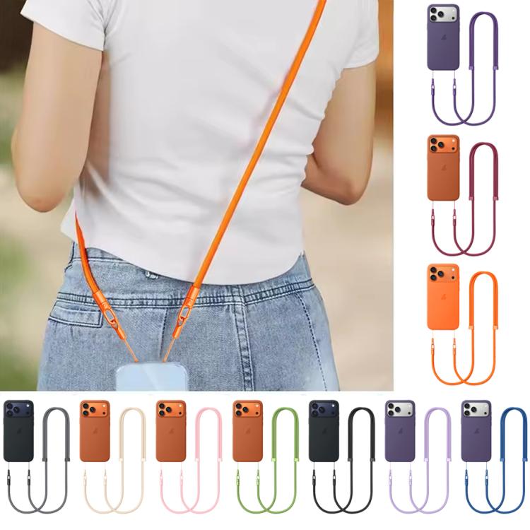 XDcase 7mm Polyester Rope Double Buckle Adjustable Crossbody Mobile Phone Lanyard