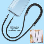 XDcase 7mm Polyester Rope Double Buckle Adjustable Crossbody Mobile Phone Lanyard
