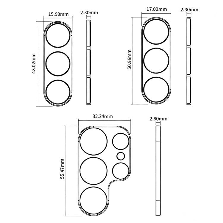 XDcase Titanium Alloy Hollow Camera Lens Protector