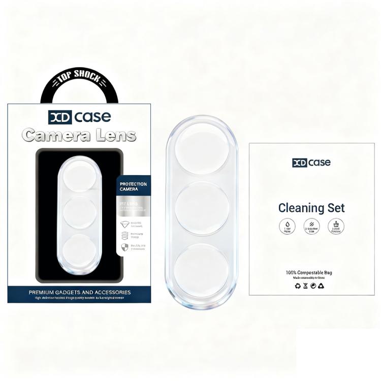 XDcase Transparent Integrated Tempered Glass Camera Film, For Samsung Galaxy S25 Edge 5G, For Samsung Galaxy S25 5G, For Samsung Galaxy S25+ 5G, For Samsung Galaxy S25 Ultra 5G, For Samsung Galaxy S24 FE 5G, For Samsung Galaxy Z Flip6 5G               ...