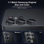 XDcase Frosted Armor Metal + Tempered Glass Camera Lens Film