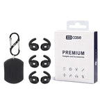 XDcase 3 Pairs Silicone Anti-slip Sports Ear Caps with Storage Case & Carabiner