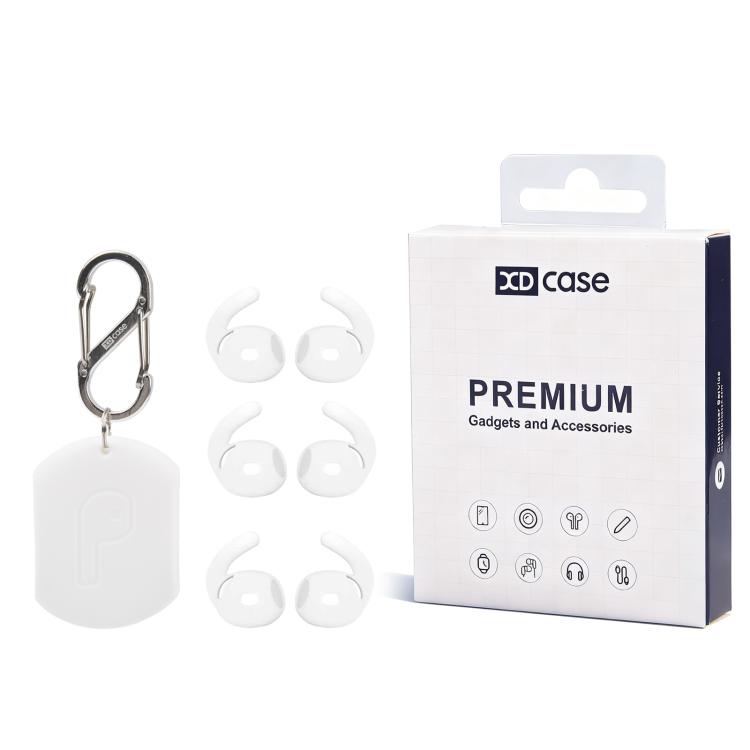 XDcase 3 Pairs Silicone Anti-slip Sports Ear Caps with Storage Case & Carabiner