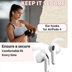 XDcase 3 Pairs Silicone Anti-slip Sports Ear Caps with Storage Case & Carabiner, For AirPods 4