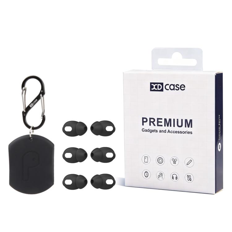 XDcase 3 Pairs Silicone Cover Ear Caps with Storage Case & Carabiner, For AirPods 4