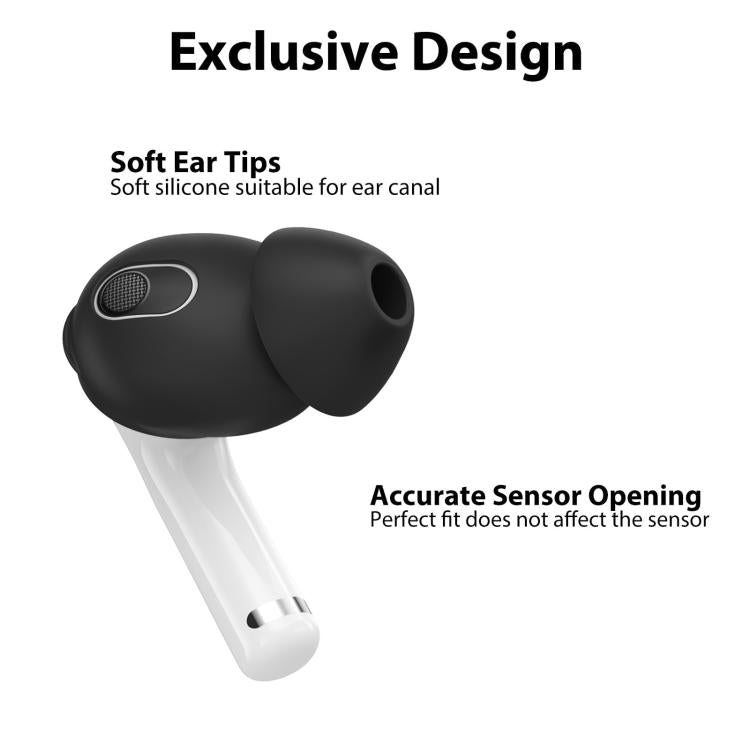 XDcase 3 Pairs Silicone Cover Ear Caps with Storage Case & Carabiner, For AirPods 4