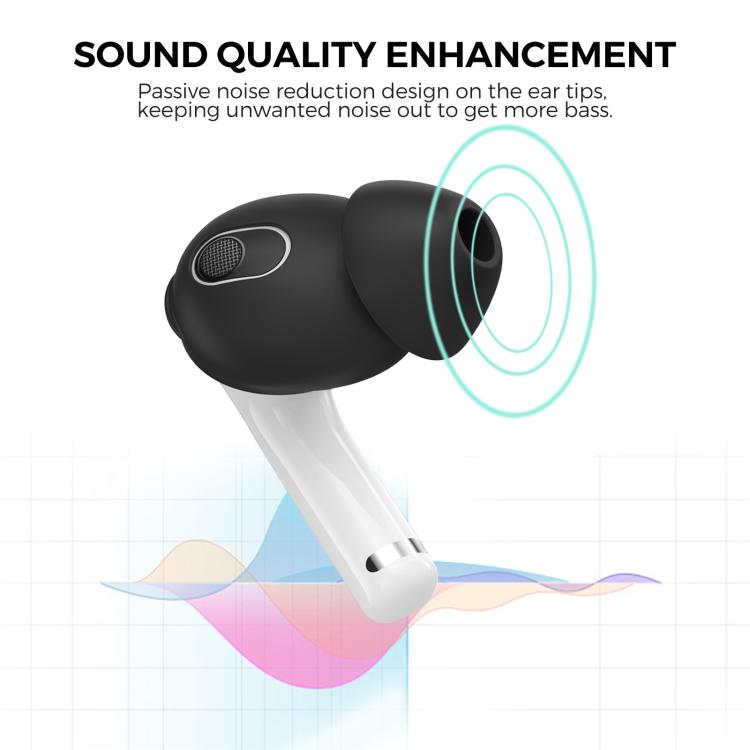 XDcase 3 Pairs Silicone Cover Ear Caps with Storage Case & Carabiner, For AirPods 4