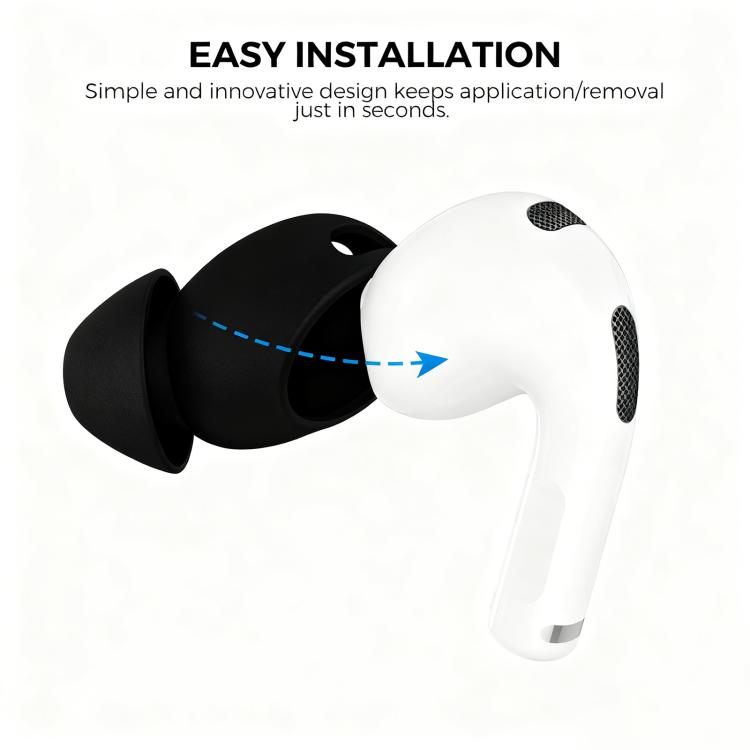 XDcase 3 Pairs Silicone Cover Ear Caps with Storage Case & Carabiner, For AirPods 4