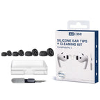 XDcase 4 Pairs Replacement Silicone Ear Tips with Storage & Cleaning Kit