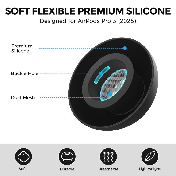 XDcase 4 Pairs Replacement Silicone Ear Tips with Storage & Cleaning Kit