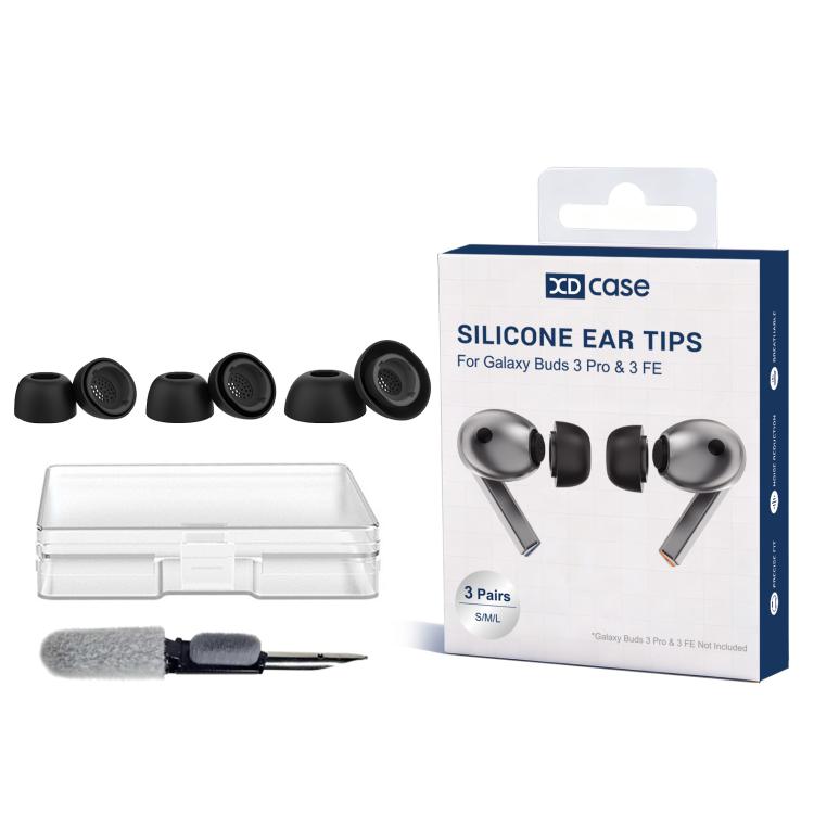 XDcase 3 Pairs Silicone Ear Tips with Storage & Cleaning Kit