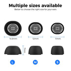 XDcase 3 Pairs Silicone Ear Tips with Storage & Cleaning Kit, For Samsung Galaxy Buds3 Pro