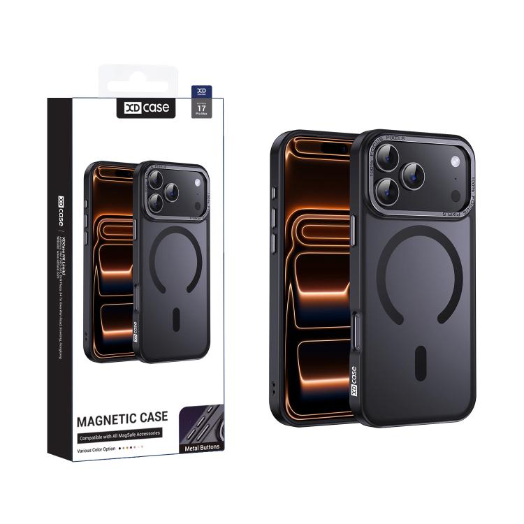 XDcase Metal Lens Frame Skin Feel Magnetic Phone Case, For iPhone 17 Pro Max, For iPhone 17 Pro, For iPhone 17