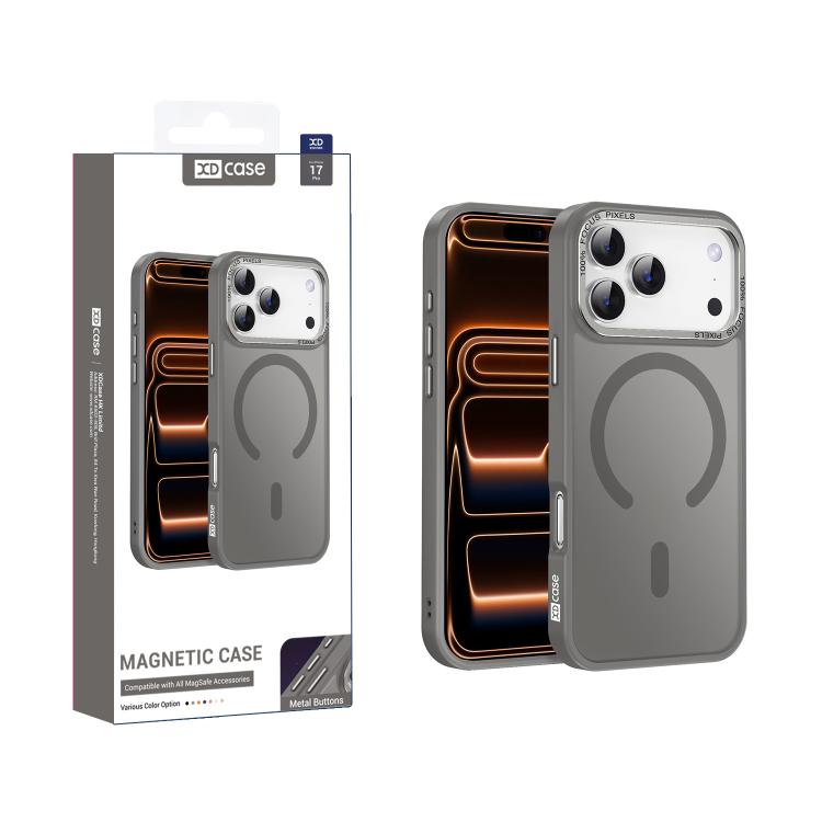 XDcase Metal Lens Frame Skin Feel Magnetic Phone Case, For iPhone 17 Pro Max, For iPhone 17 Pro, For iPhone 17