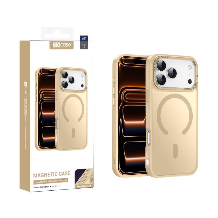 XDcase Metal Lens Frame Skin Feel Magnetic Phone Case, For iPhone 17 Pro Max, For iPhone 17 Pro, For iPhone 17