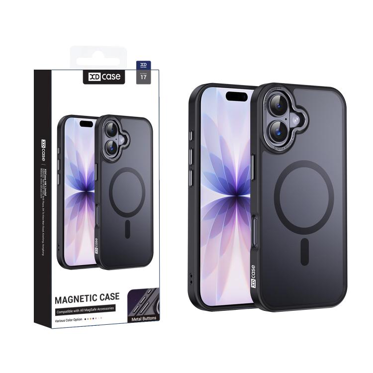XDcase Metal Lens Frame Skin Feel Magnetic Phone Case, For iPhone 17 Pro Max, For iPhone 17 Pro, For iPhone 17
