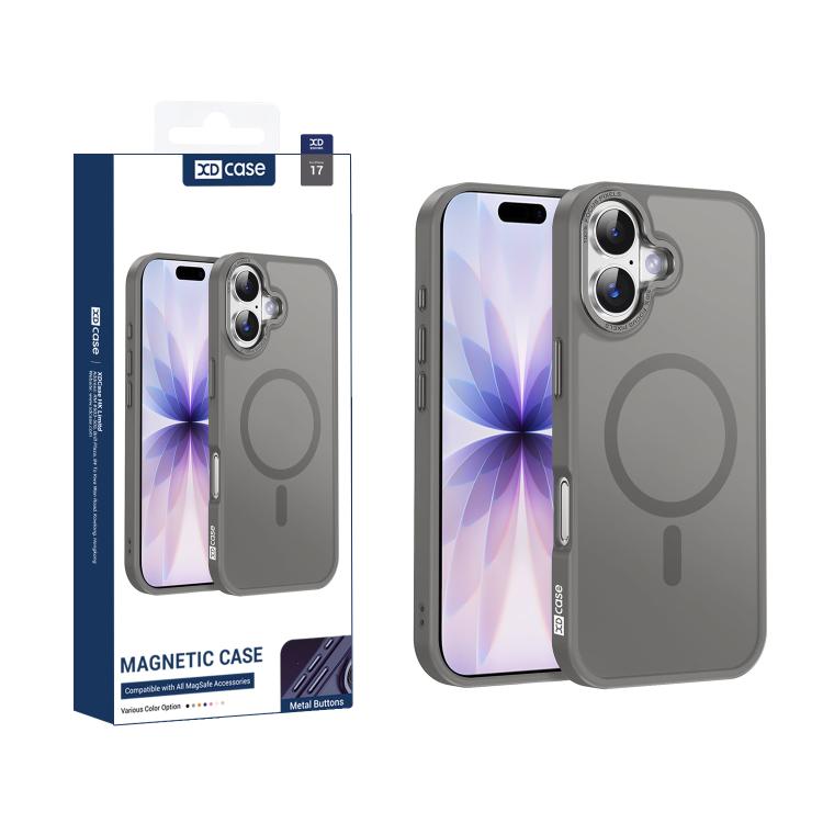 XDcase Metal Lens Frame Skin Feel Magnetic Phone Case, For iPhone 17 Pro Max, For iPhone 17 Pro, For iPhone 17