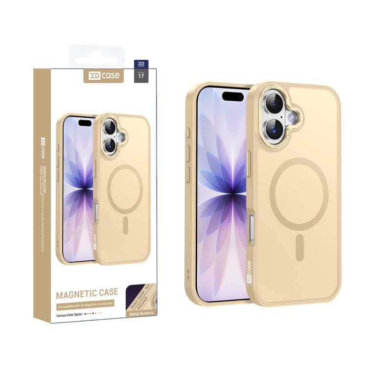 XDcase Metal Lens Frame Skin Feel Magnetic Phone Case, For iPhone 17 Pro Max, For iPhone 17 Pro, For iPhone 17