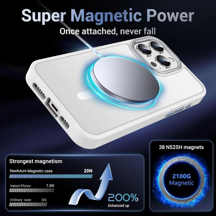 XDcase Metal Lens Frame Skin Feel Magnetic Phone Case, For iPhone 16 Pro Max, For iPhone 16 Pro, For iPhone 15 Pro Max, For iPhone 15 Pro