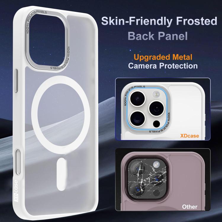 XDcase Metal Lens Frame Skin Feel Magnetic Phone Case, For iPhone 16 Pro Max, For iPhone 16 Pro, For iPhone 15 Pro Max, For iPhone 15 Pro