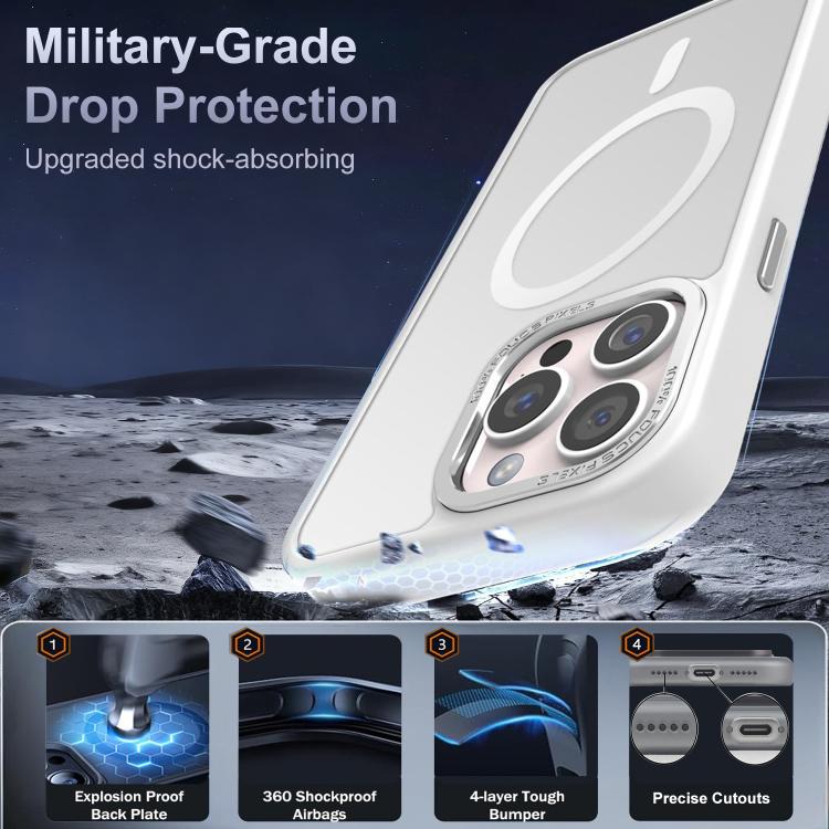 XDcase Metal Lens Frame Skin Feel Magnetic Phone Case, For iPhone 16 Pro Max, For iPhone 16 Pro, For iPhone 15 Pro Max, For iPhone 15 Pro