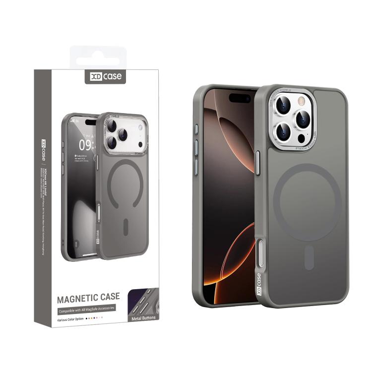 XDcase Metal Lens Frame Skin Feel Magnetic Phone Case, For iPhone 16 Pro Max, For iPhone 16 Pro, For iPhone 15 Pro Max, For iPhone 15 Pro