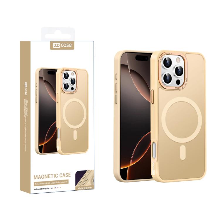 XDcase Metal Lens Frame Skin Feel Magnetic Phone Case, For iPhone 16 Pro Max, For iPhone 16 Pro, For iPhone 15 Pro Max, For iPhone 15 Pro