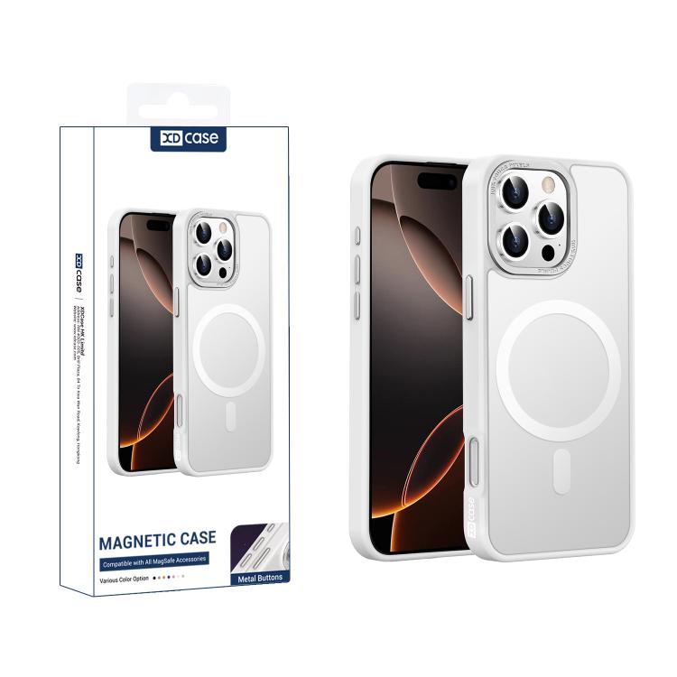 XDcase Metal Lens Frame Skin Feel Magnetic Phone Case, For iPhone 16 Pro Max, For iPhone 16 Pro, For iPhone 15 Pro Max, For iPhone 15 Pro