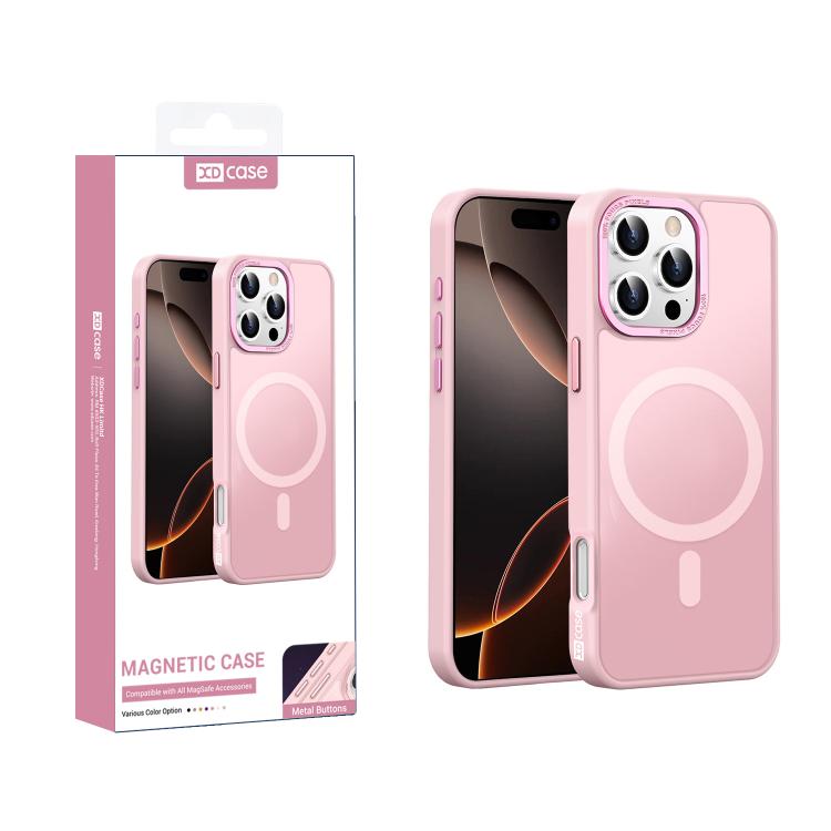 XDcase Metal Lens Frame Skin Feel Magnetic Phone Case, For iPhone 16 Pro Max, For iPhone 16 Pro, For iPhone 15 Pro Max, For iPhone 15 Pro