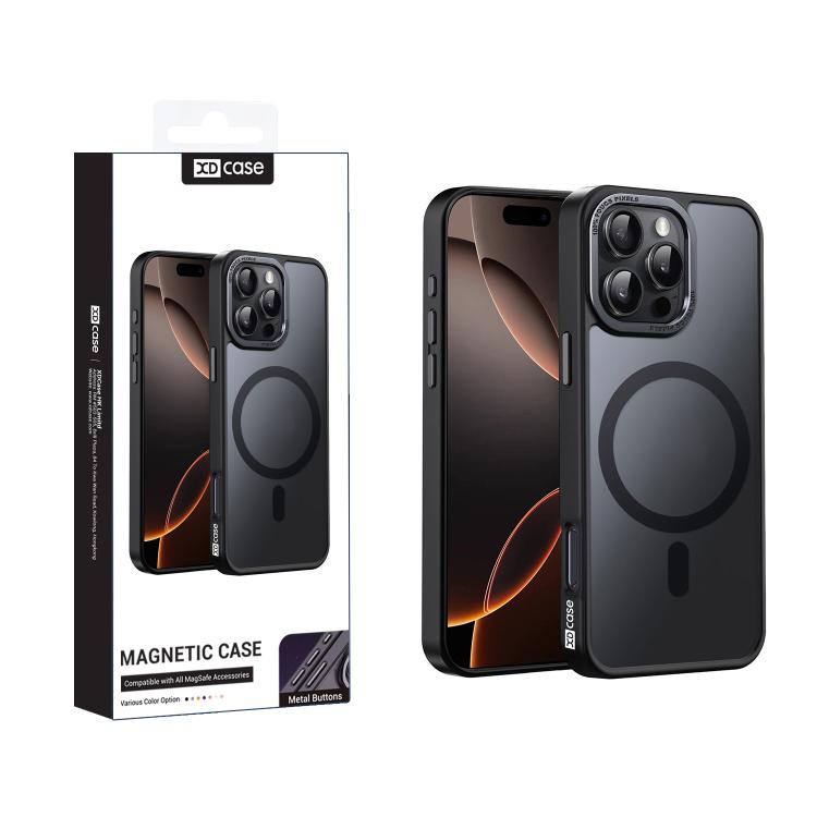 XDcase Metal Lens Frame Skin Feel Magnetic Phone Case, For iPhone 16 Pro Max, For iPhone 16 Pro, For iPhone 15 Pro Max, For iPhone 15 Pro