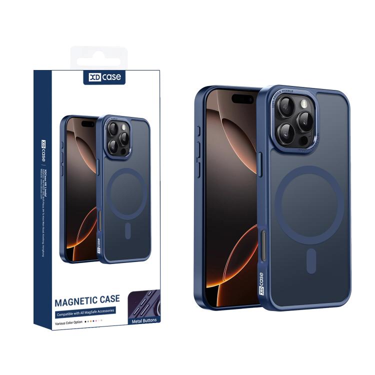 XDcase Metal Lens Frame Skin Feel Magnetic Phone Case, For iPhone 16 Pro Max, For iPhone 16 Pro, For iPhone 15 Pro Max, For iPhone 15 Pro