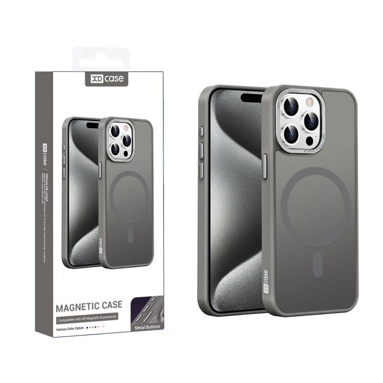 XDcase Metal Lens Frame Skin Feel Magnetic Phone Case, For iPhone 16 Pro Max, For iPhone 16 Pro, For iPhone 15 Pro Max, For iPhone 15 Pro