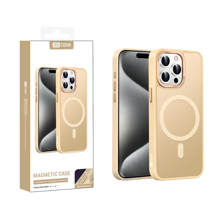 XDcase Metal Lens Frame Skin Feel Magnetic Phone Case, For iPhone 16 Pro Max, For iPhone 16 Pro, For iPhone 15 Pro Max, For iPhone 15 Pro