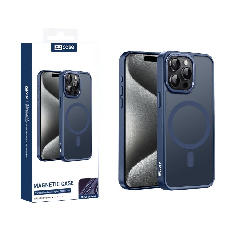 XDcase Metal Lens Frame Skin Feel Magnetic Phone Case, For iPhone 16 Pro Max, For iPhone 16 Pro, For iPhone 15 Pro Max, For iPhone 15 Pro