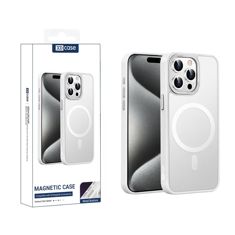 XDcase Metal Lens Frame Skin Feel Magnetic Phone Case, For iPhone 16 Pro Max, For iPhone 16 Pro, For iPhone 15 Pro Max, For iPhone 15 Pro