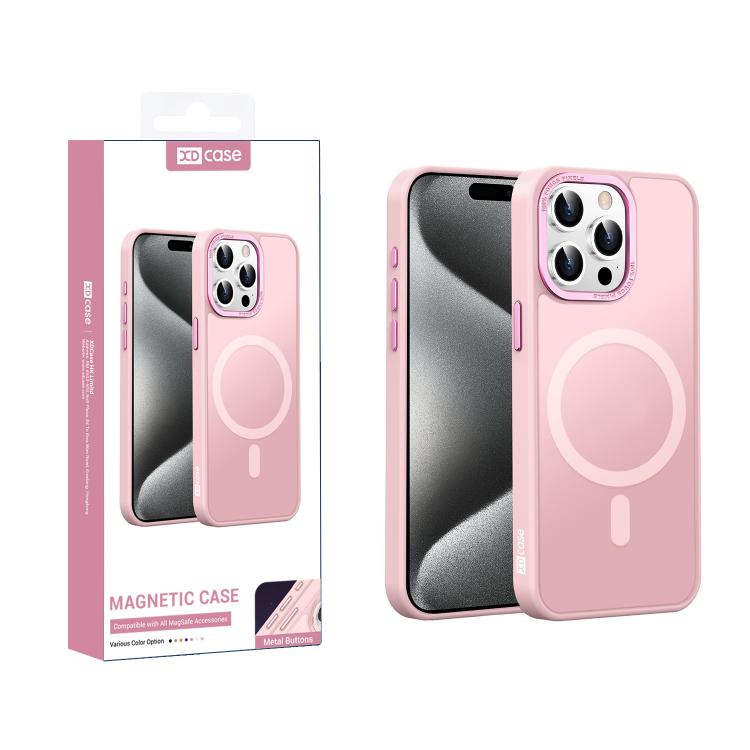 XDcase Metal Lens Frame Skin Feel Magnetic Phone Case, For iPhone 16 Pro Max, For iPhone 16 Pro, For iPhone 15 Pro Max, For iPhone 15 Pro