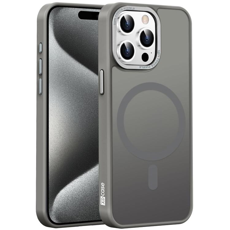 XDcase Metal Lens Frame Skin Feel Magnetic Phone Case, For iPhone 16 Pro Max, For iPhone 16 Pro, For iPhone 15 Pro Max, For iPhone 15 Pro