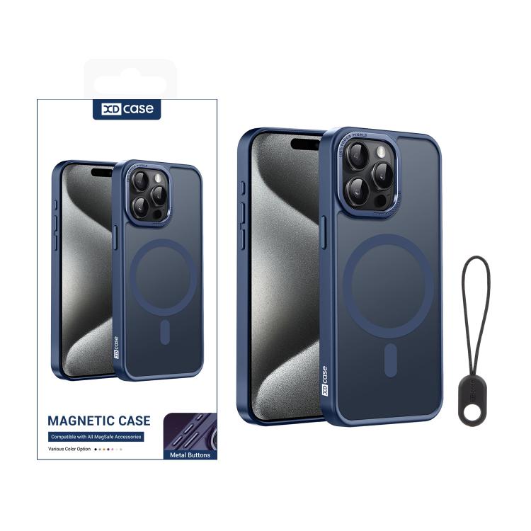 XDcase Metal Lens Frame Skin Feel Magnetic Phone Case, For iPhone 16 Pro Max, For iPhone 16 Pro, For iPhone 15 Pro Max, For iPhone 15 Pro