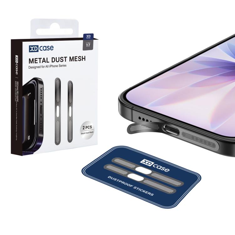 XDcase 2pcs Metal Dust Mesh Earpiece Dustproof Sticker, For iPhone 17 Pro, For iPhone 17 / 16