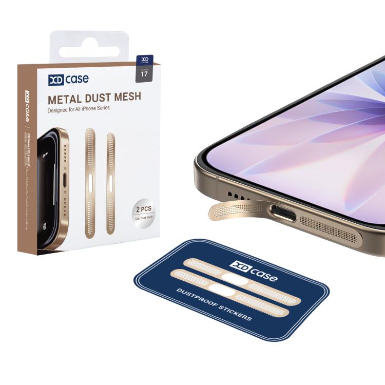 XDcase 2pcs Metal Dust Mesh Earpiece Dustproof Sticker, For iPhone 17 Pro, For iPhone 17 / 16