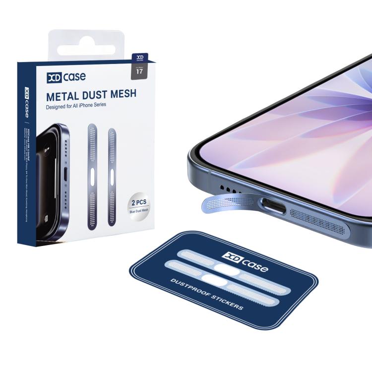 XDcase 2pcs Metal Dust Mesh Earpiece Dustproof Sticker, For iPhone 17 Pro, For iPhone 17 / 16