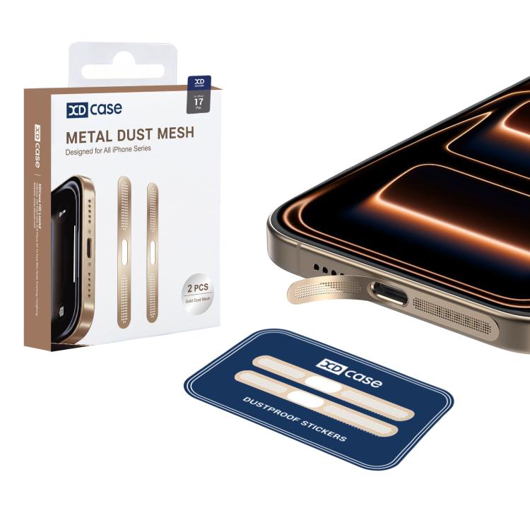 XDcase 2pcs Metal Dust Mesh Earpiece Dustproof Sticker, For iPhone 17 Pro, For iPhone 17 / 16