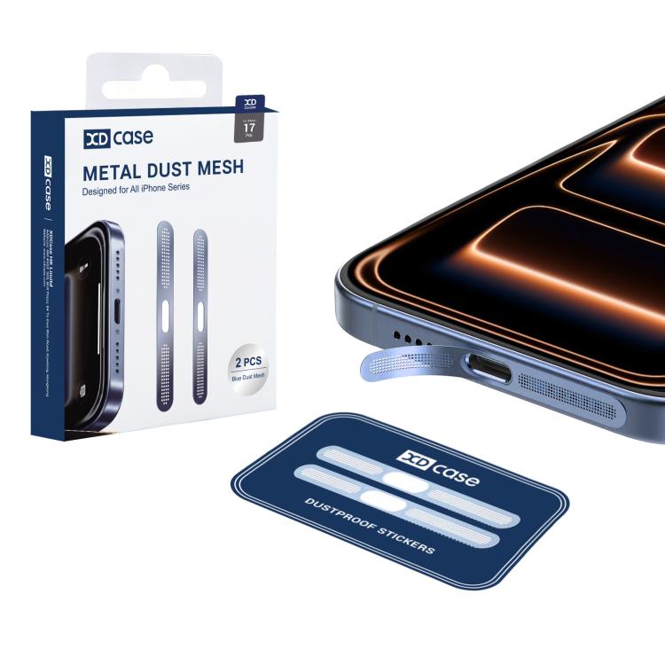 XDcase 2pcs Metal Dust Mesh Earpiece Dustproof Sticker, For iPhone 17 Pro, For iPhone 17 / 16
